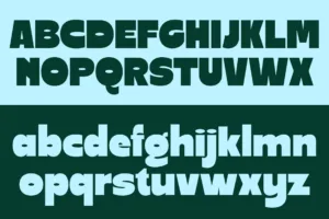 CUKO Font uppercase and lowercase character set