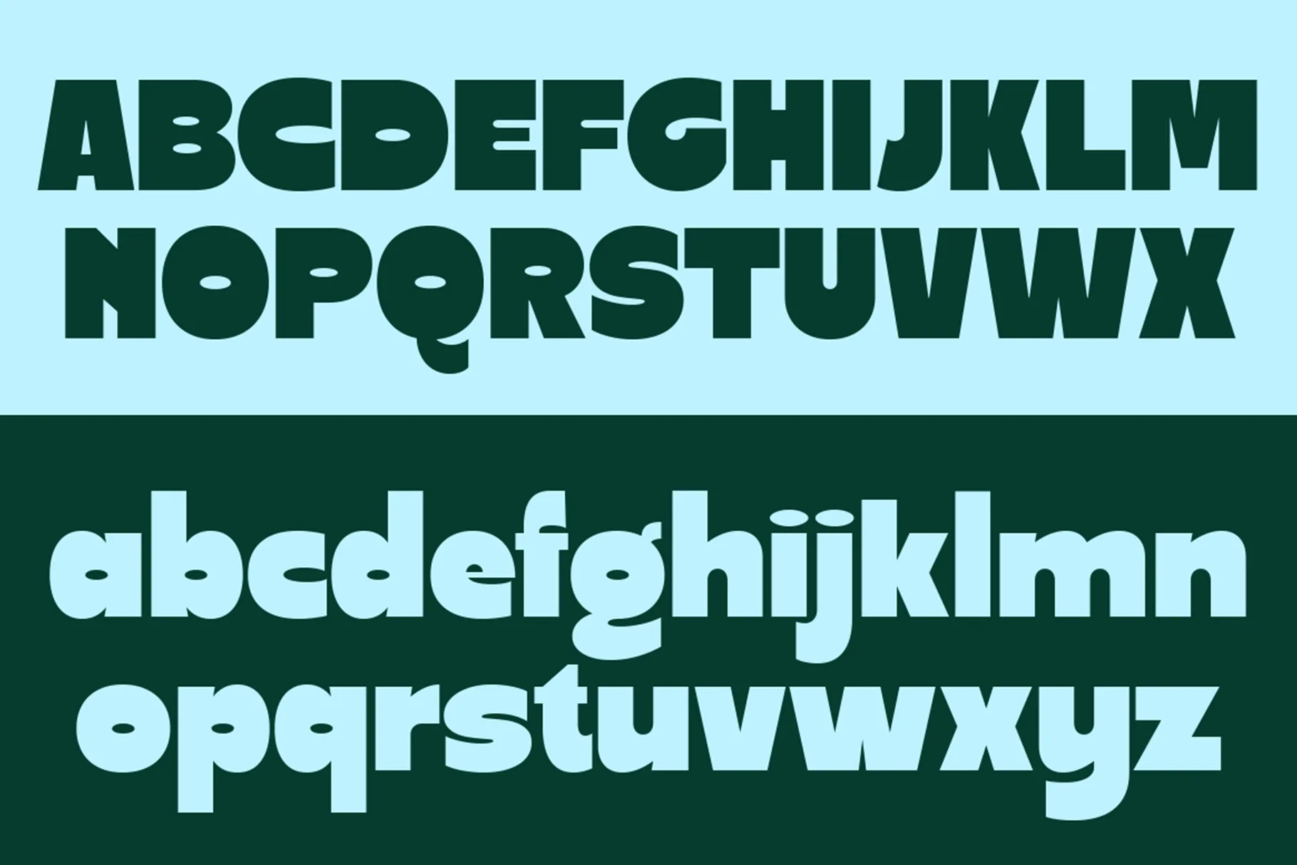 CUKO Font uppercase and lowercase character set