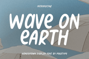 wave on earth font cover