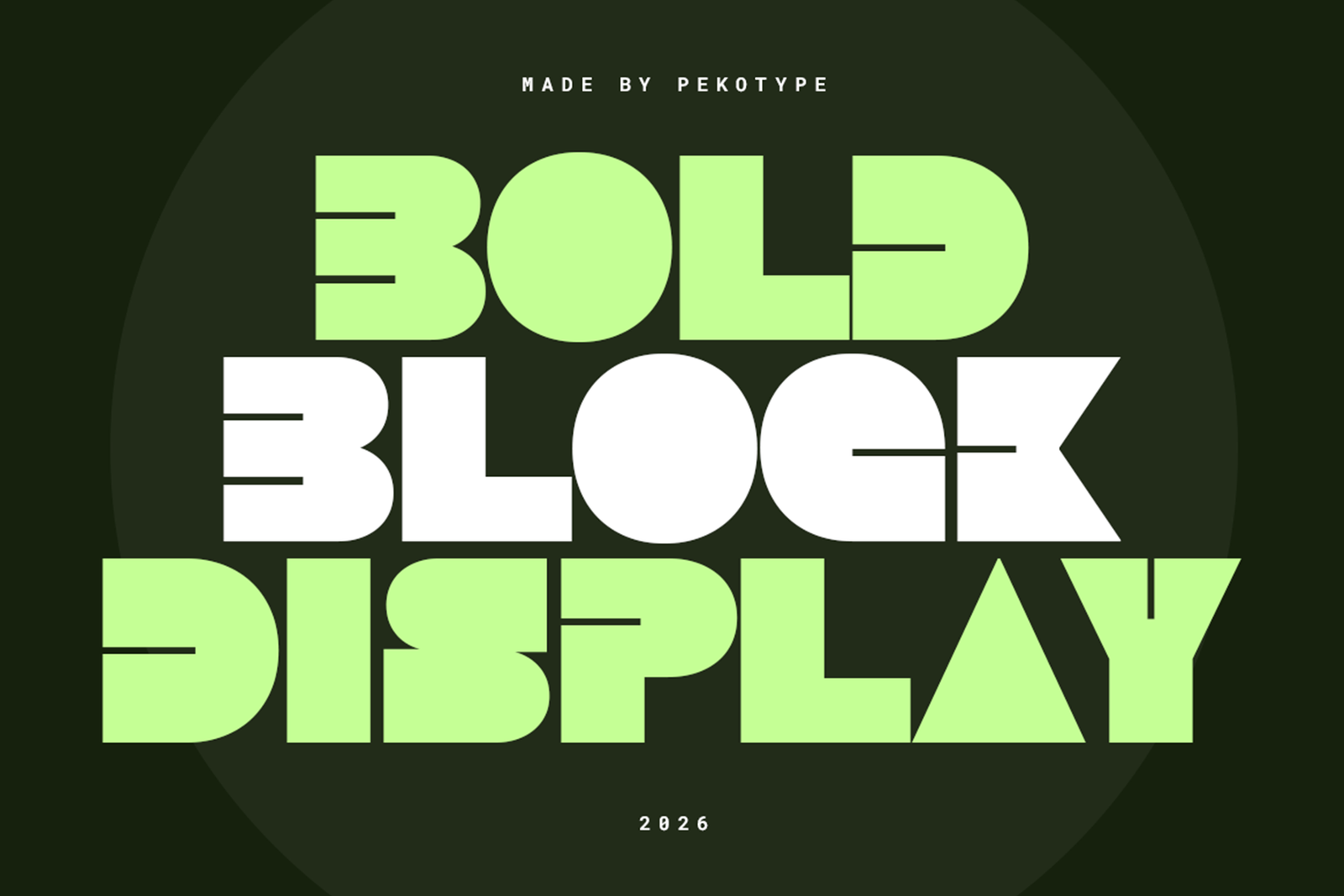 NOBU Font bold block display preview