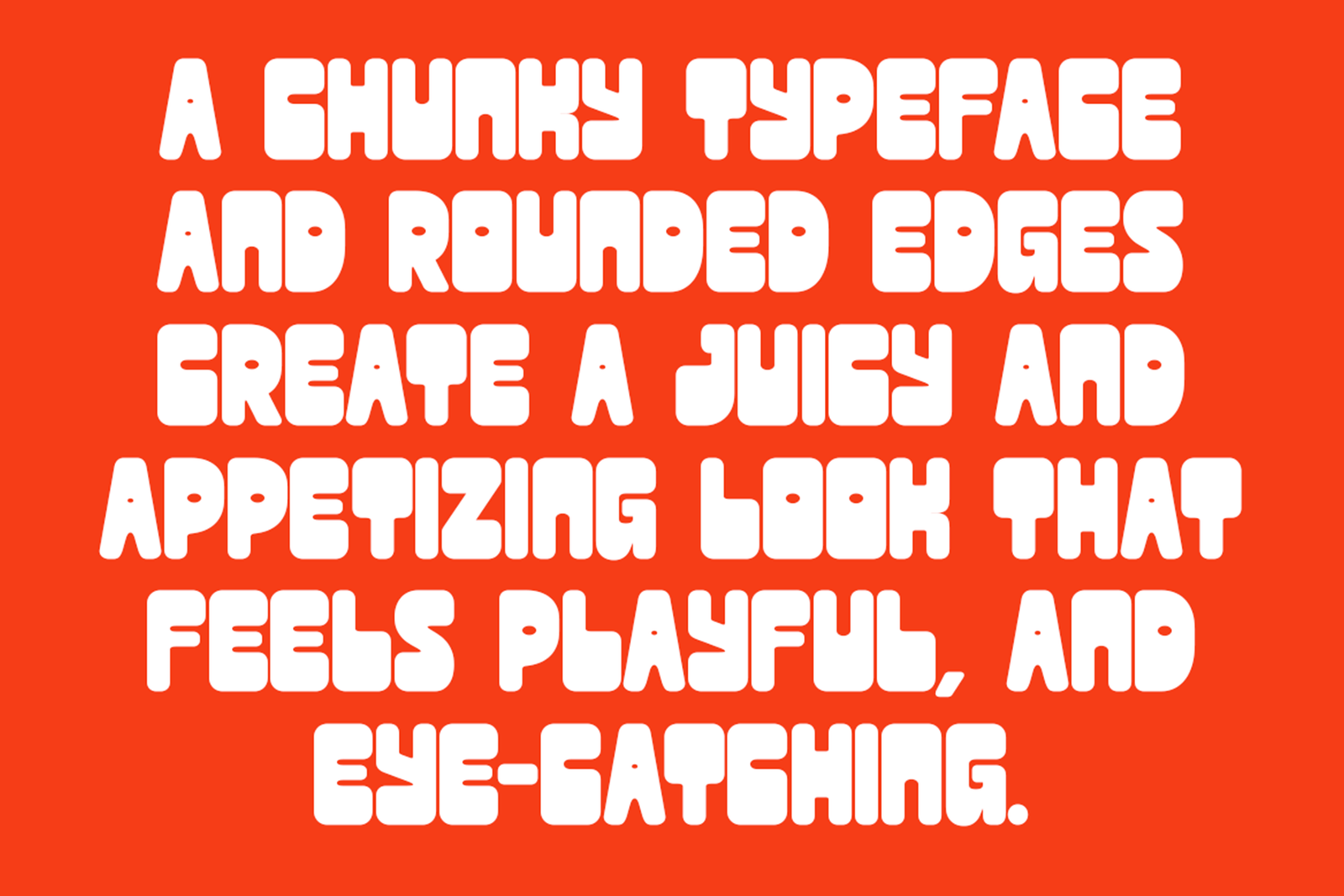 PAOBUN Font chunky rounded display preview