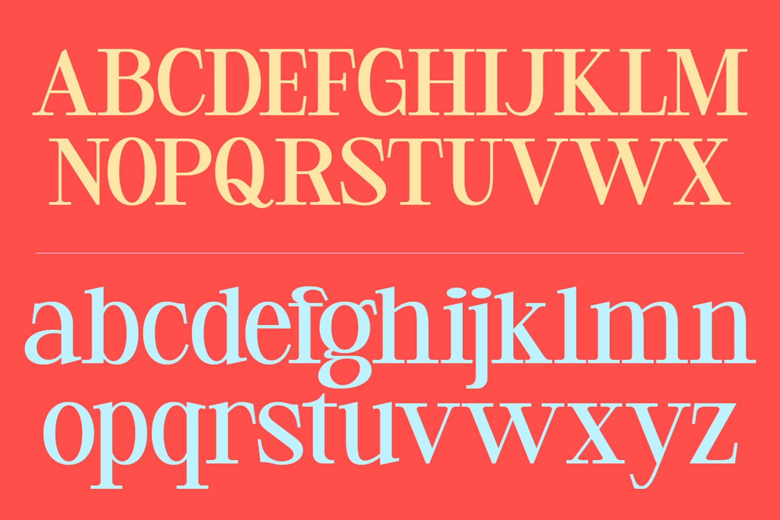 meglo font uppercase and lowercase