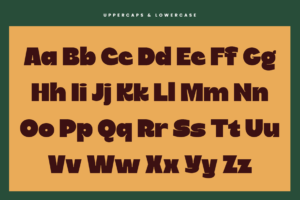 PILKER Font uppercase lowercase characters
