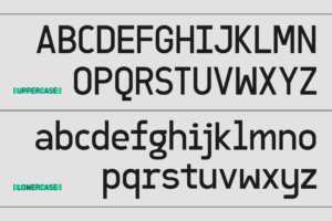 SAWITH MONO Font uppercase lowercase characters