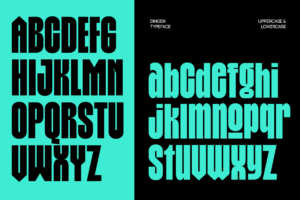 DINGEN Font character set uppercase lowercase