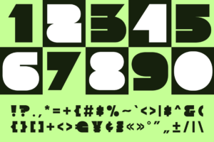 nobu font number and punctuation