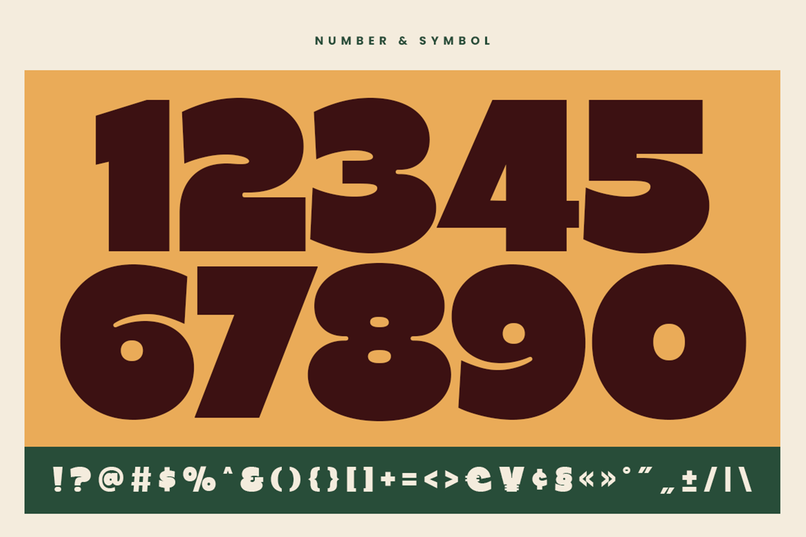 PILKER Font numbers symbols punctuation