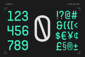 SAWITH MONO Font numbers symbols punctuation