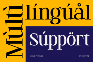meglo font multilingual support