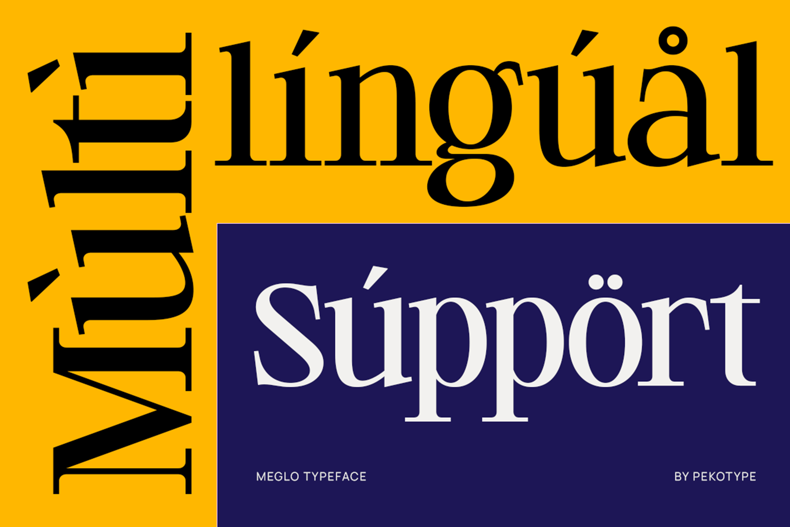 meglo font multilingual support