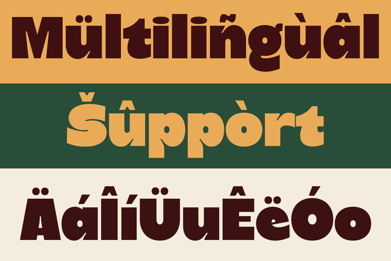 PILKER Font multilingual support