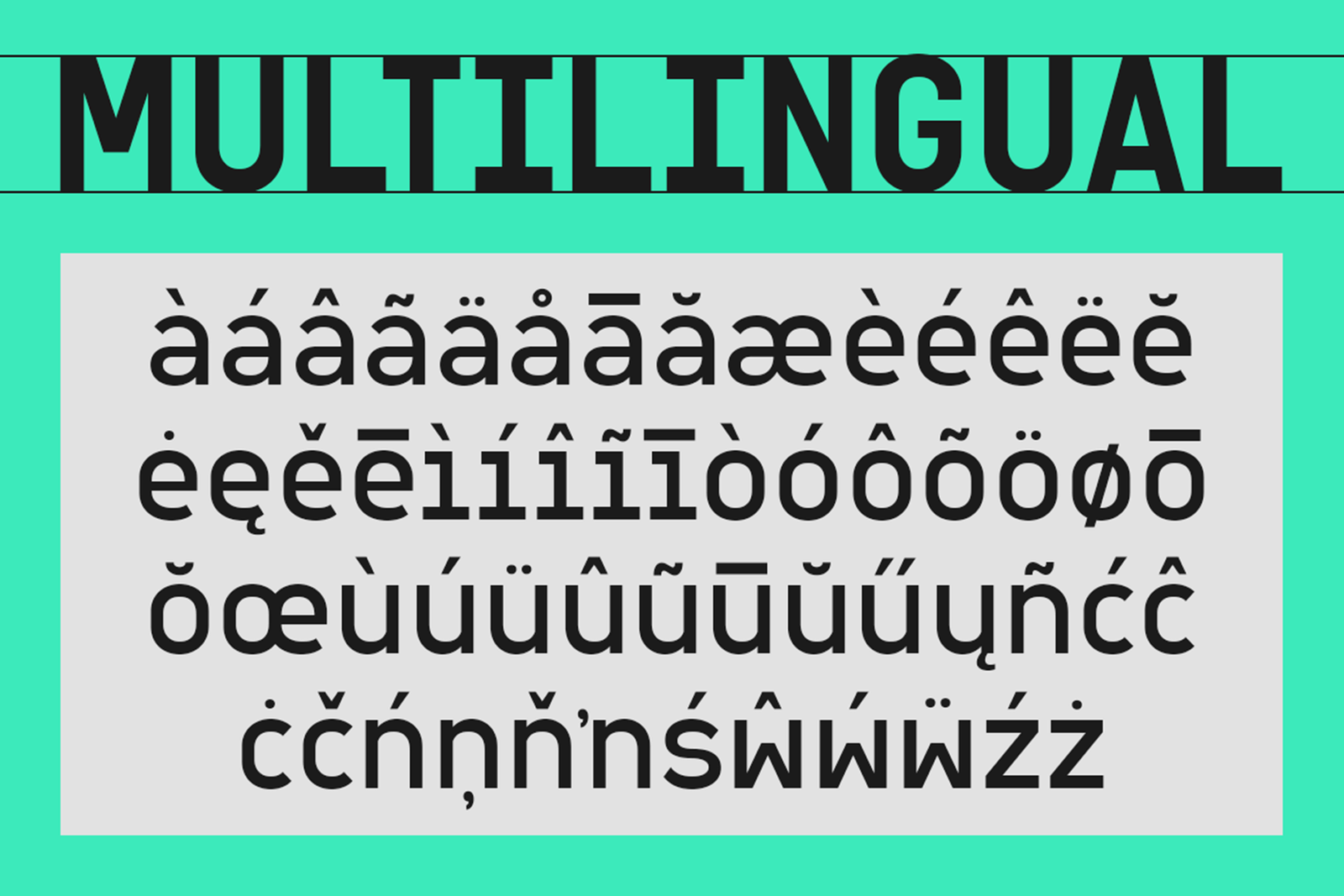 SAWITH MONO Font multilingual support