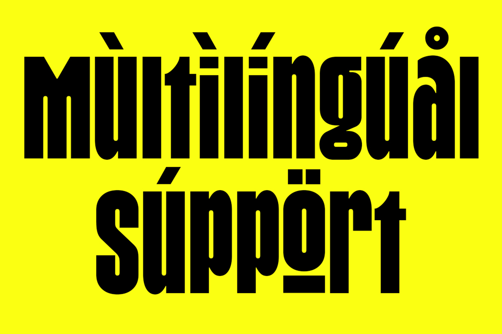 DINGEN Font multilingual support
