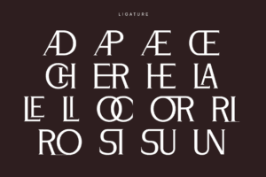 ANDORE Font Ligature Character Set