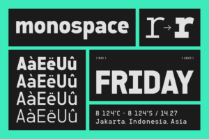 SAWITH MONO Font weight variations