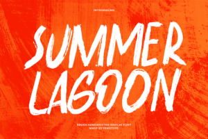 Summer lagoon font cover