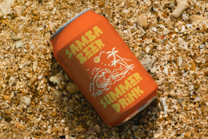 summer festive font preview packaging mockup