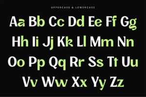 AFFINIK font alphabet character