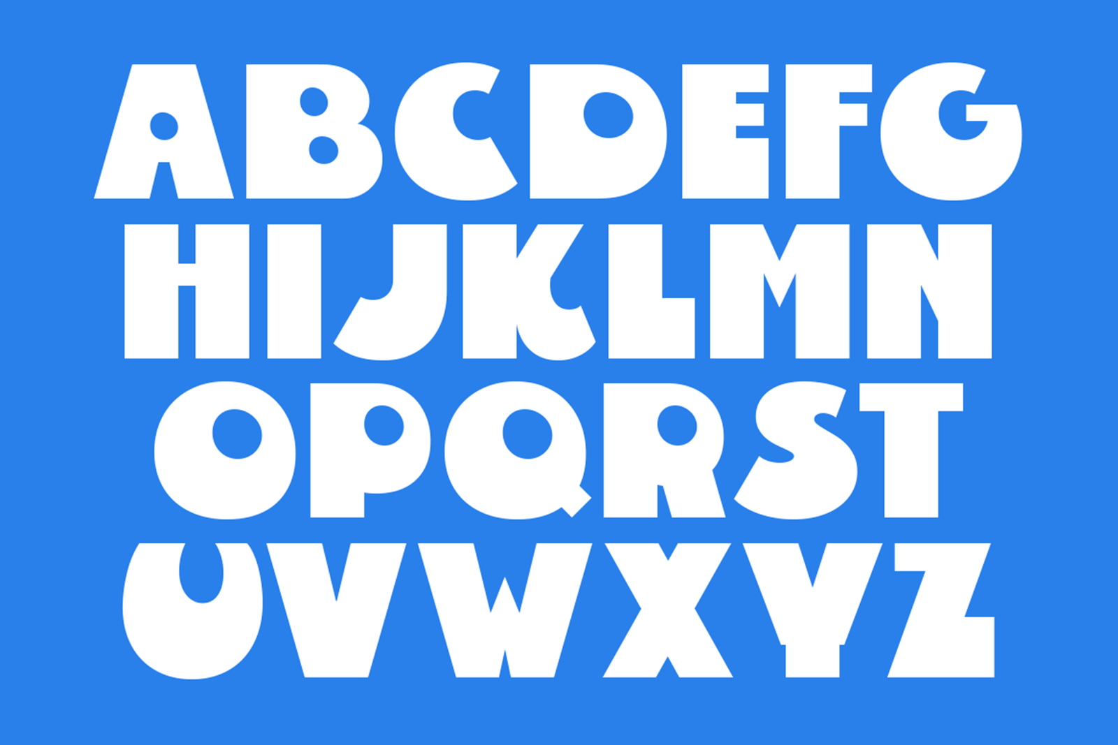 Olise font alphabet character