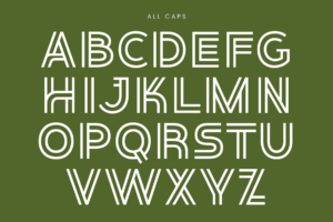trailrun font alphabet character