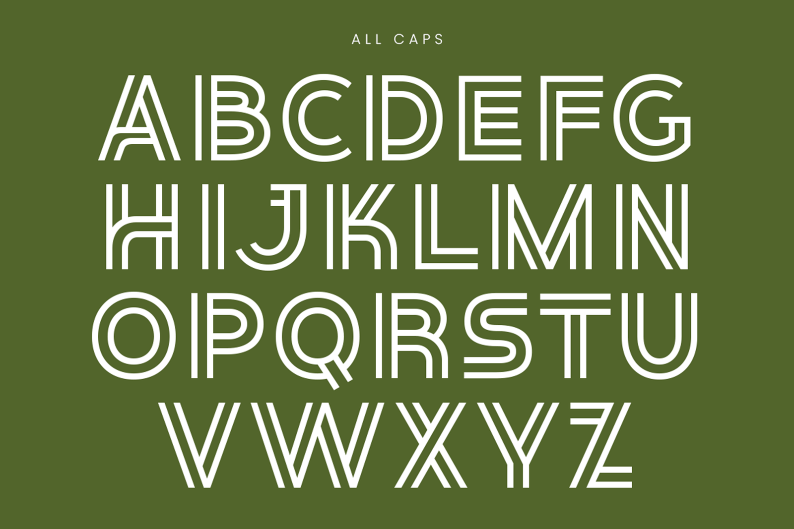 trailrun font alphabet character