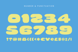 mellpo font number and punctuation