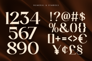 KOIGA font number and punctuation