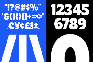 Rigat font number and punctuation