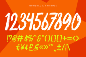 summer lagoon font number and punctuation