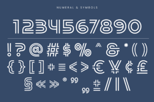 trailrun font number and punctuation