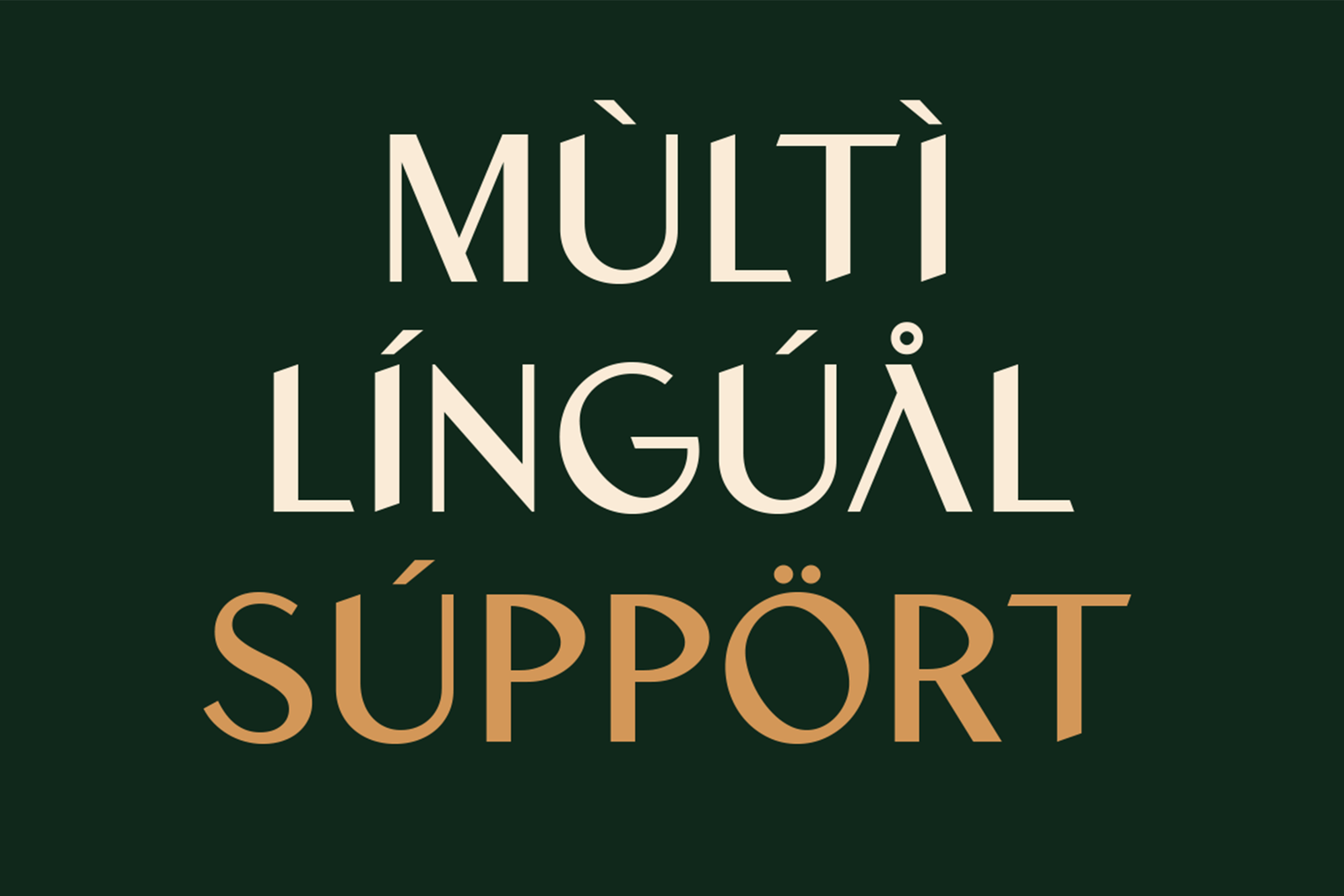 savore font multilingual