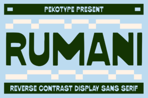 RUMANI font cover