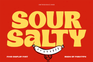 Sour salty font cover