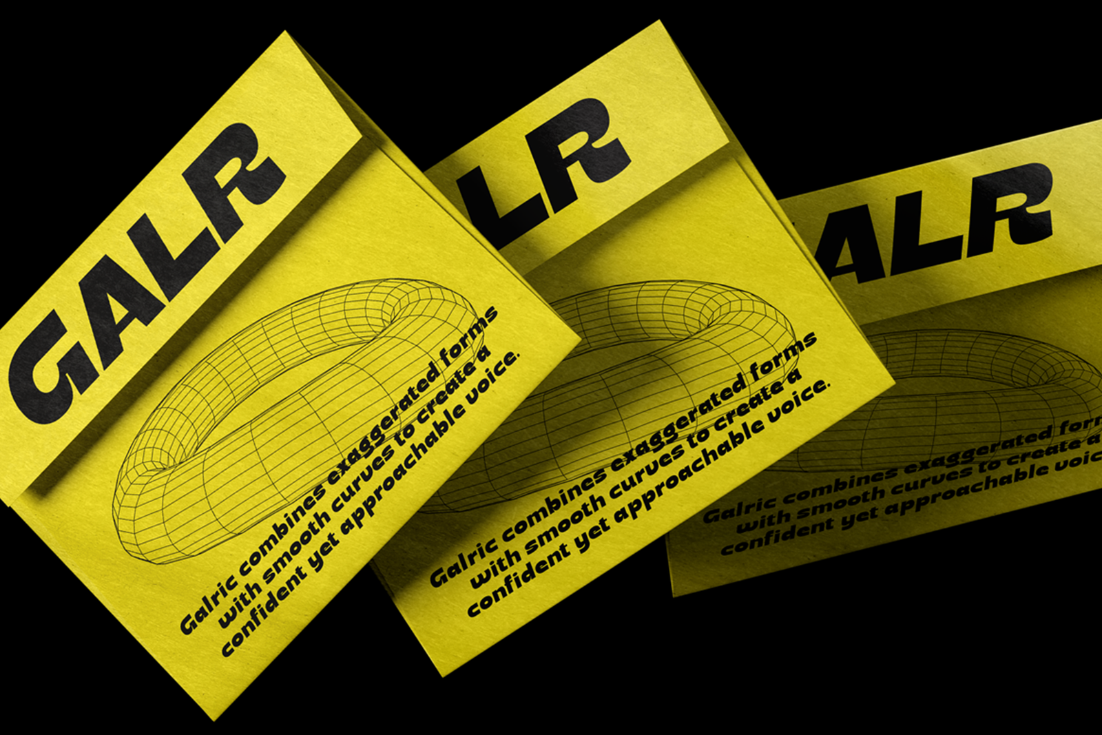 GALRIC Font automotive packaging design