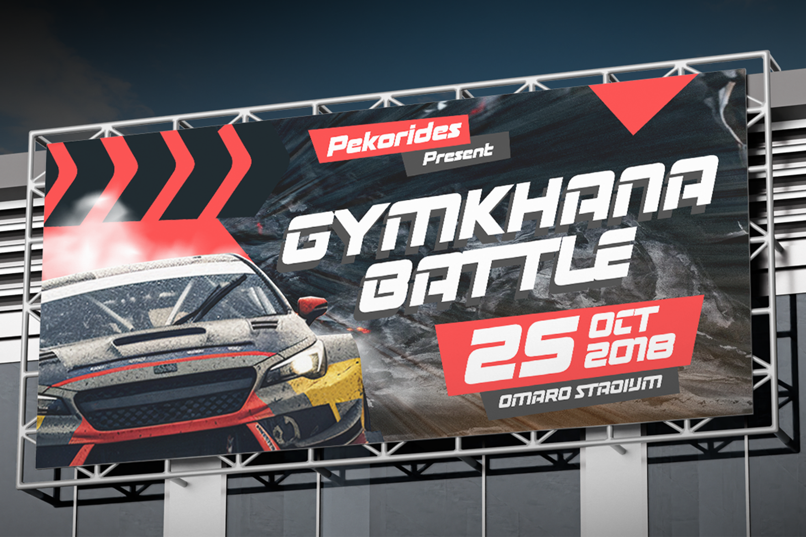 ERGOZ Font car racing advertisement