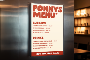 DIRTY LATTE Font Menu sample preview font
