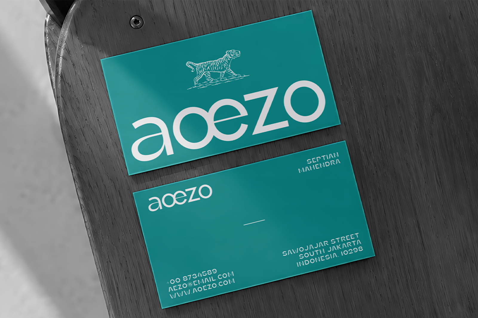 KOERA font business card preview design