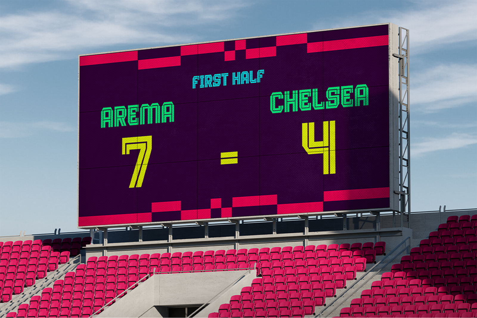 CUBARSI Font football scoreboard design