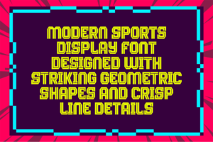 CUBARSI Font modern sport display preview