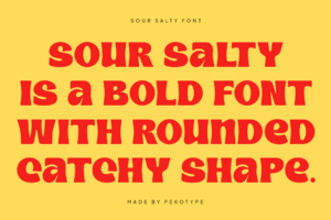 SOUR SALTY Font rounded display typeface