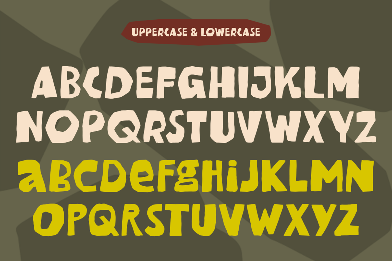 COFFEE BRUNCH Font uppercase and lowercase characters