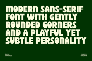 RICKA Font modern rounded sans serif