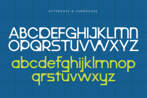 TOMAT Font uppercase and lowercase characters