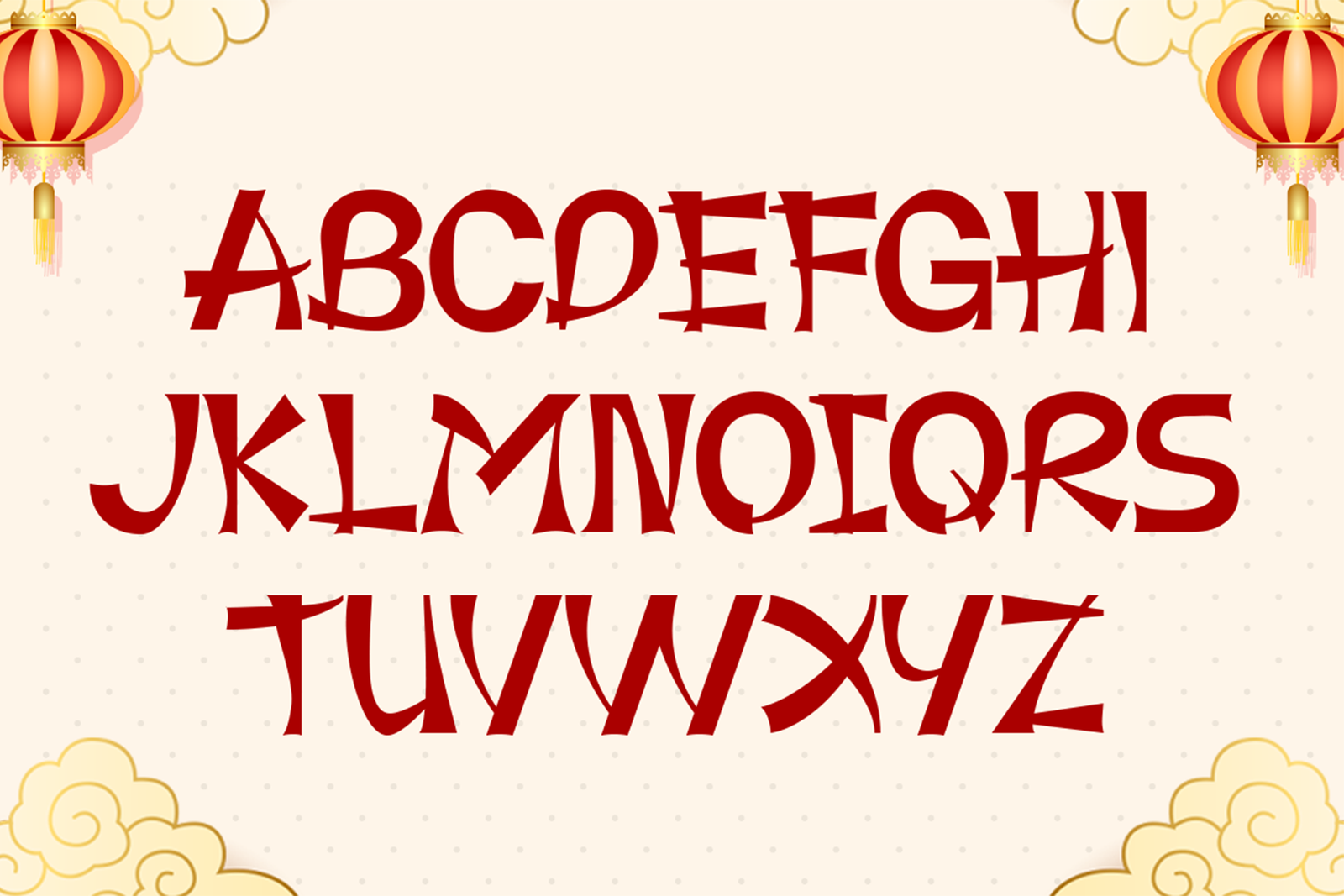 ZILONG Font uppercase characters