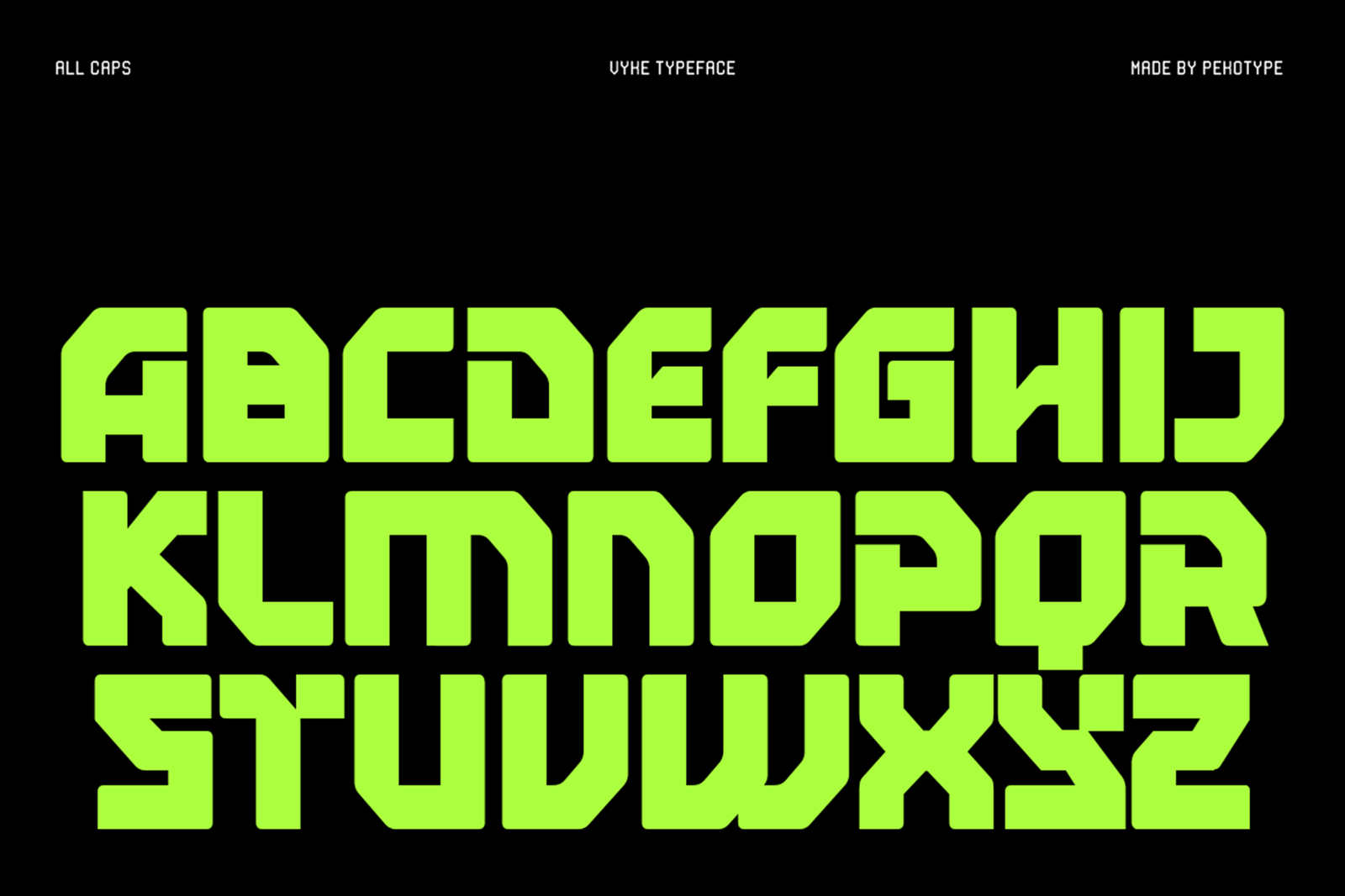 VYKE Font all caps