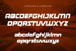 ERGOZ Font uppercase and lowercase characters