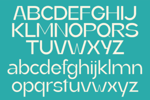 KOERA Font uppercase and lowercase characters