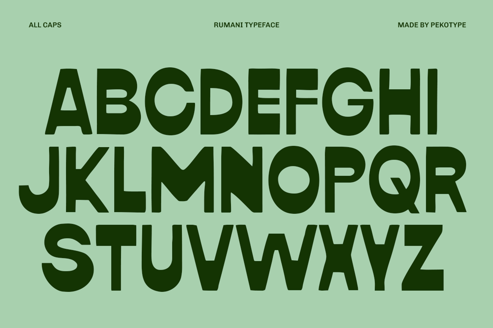 RUMANI Font uppercase characters