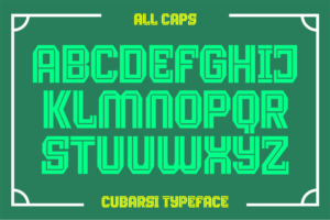 CUBARSI Font uppercase characters