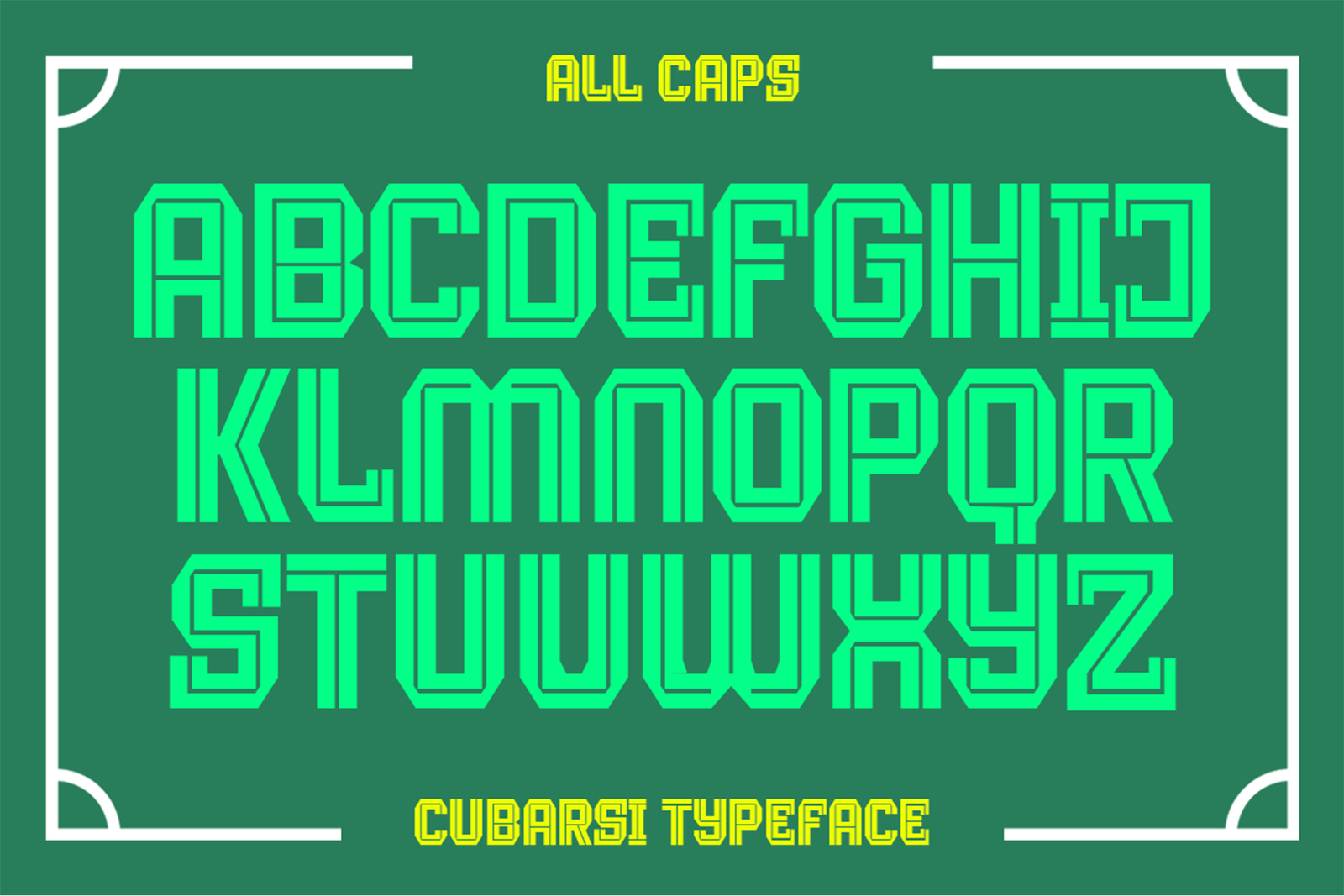 CUBARSI Font uppercase characters